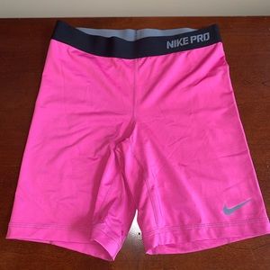 Pink NikePro Dri-Fit Compression Shorts
